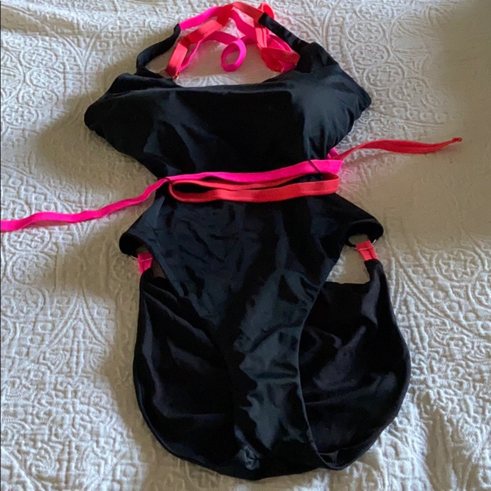 New One Piece Black n Pink Swimsuit